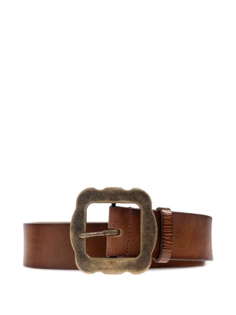 leather square-buckle belt by DSQUARED2