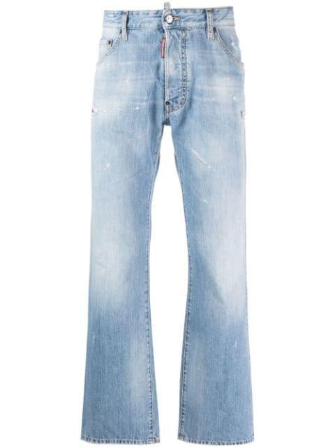 light-wash straight-leg jeans by DSQUARED2