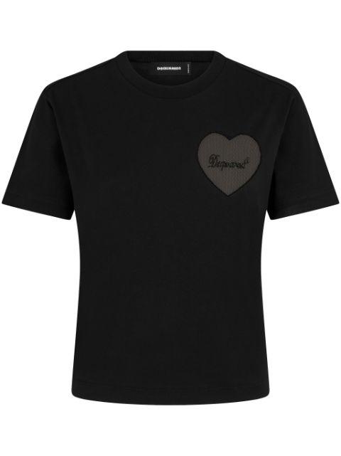 logo-appliqué cotton T-shirt by DSQUARED2