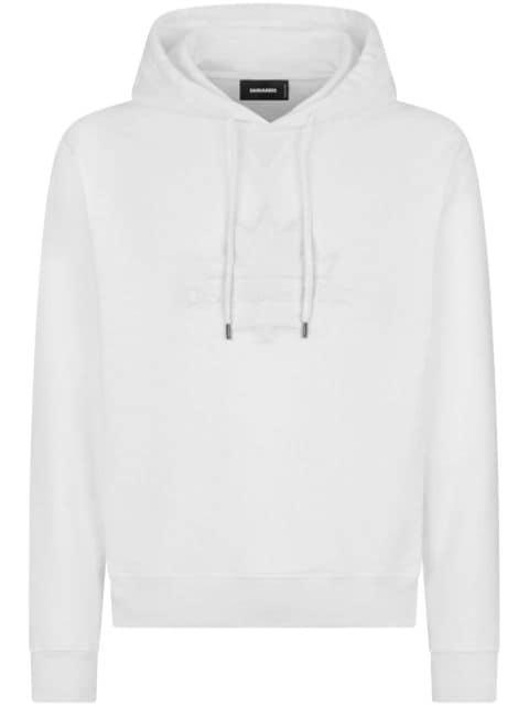 logo-appliqué cotton hoodie by DSQUARED2