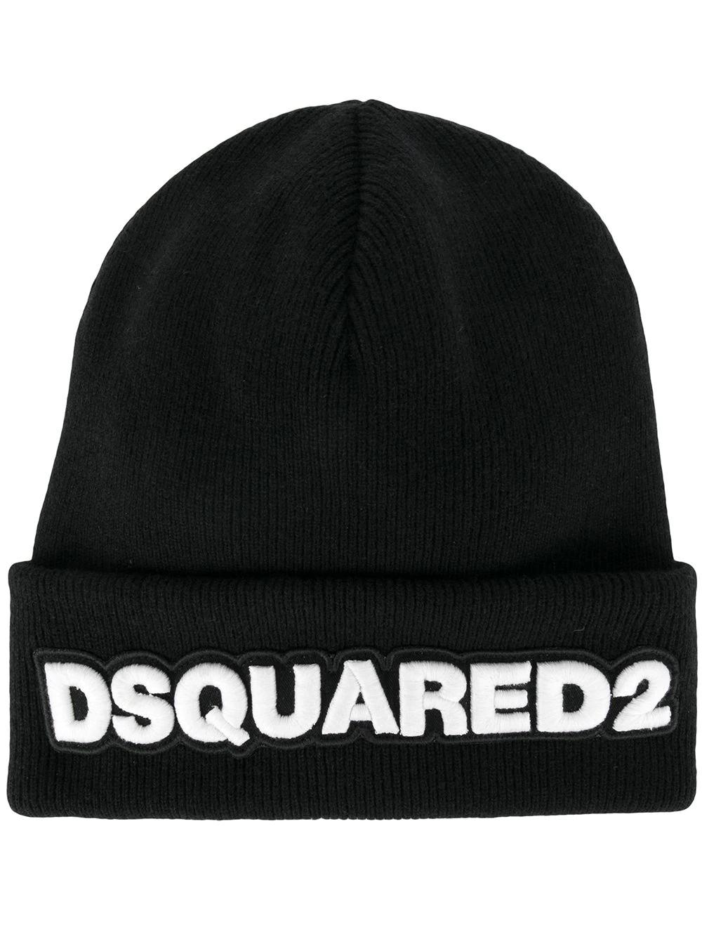 logo-appliqué wool beanie by DSQUARED2