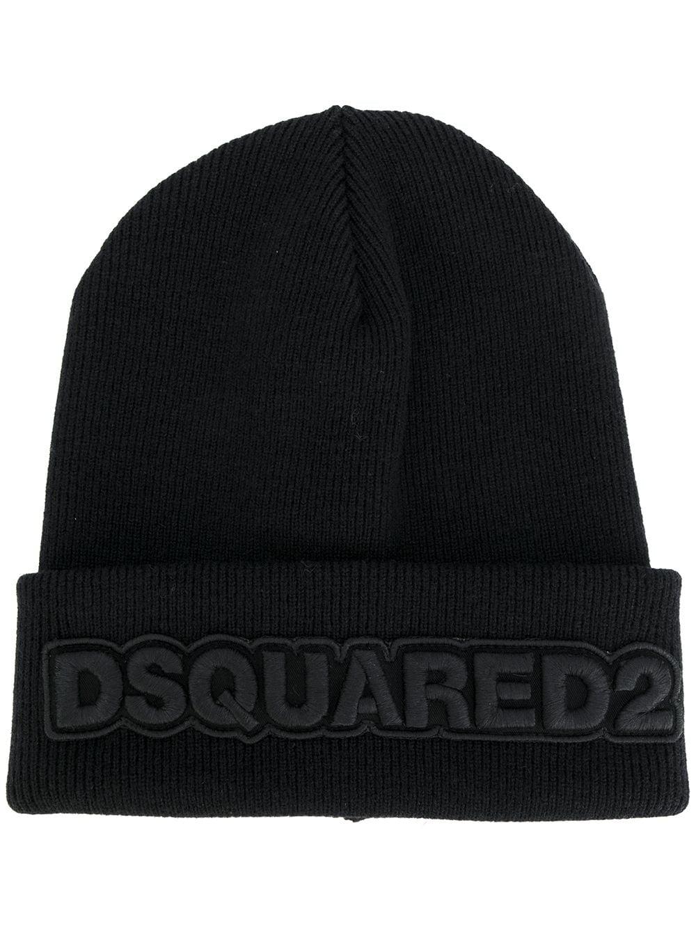 logo-appliqué wool beanie by DSQUARED2