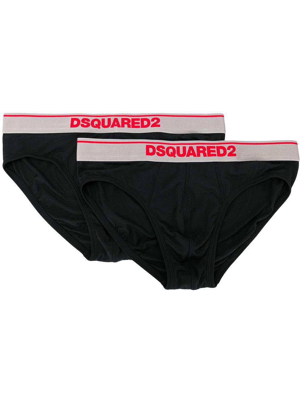 logo band briefs - 2 pack by DSQUARED2