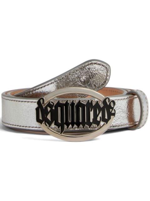 logo-buckle leather belt by DSQUARED2