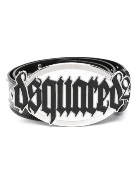 logo-buckle leather belt by DSQUARED2