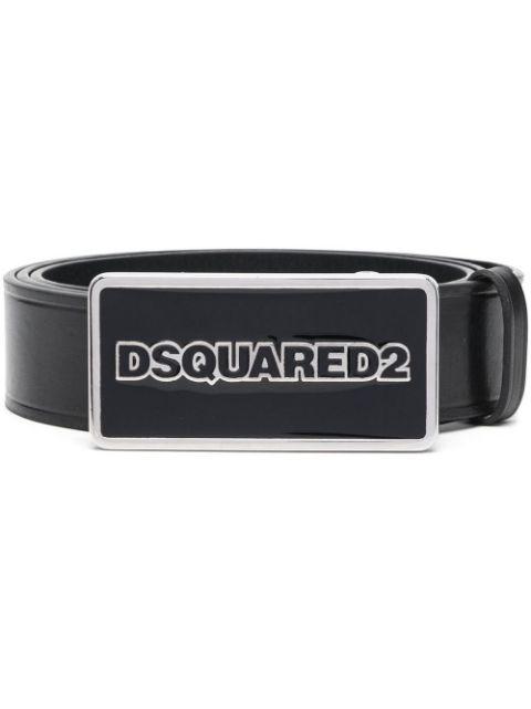 logo-buckle leather belt by DSQUARED2