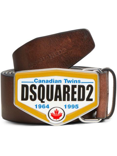 logo-buckle leather belt by DSQUARED2