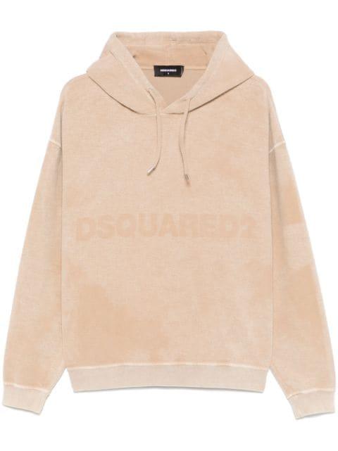 logo cotton hoodie by DSQUARED2