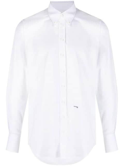 logo-detail button-up shirt by DSQUARED2