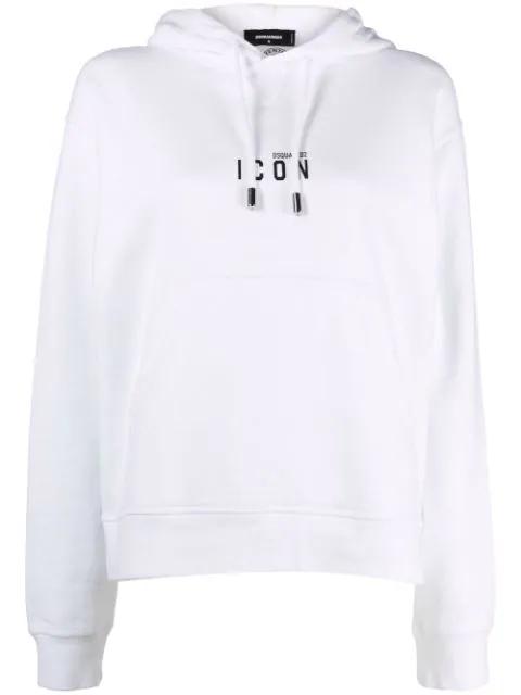 logo drawstring hoodie by DSQUARED2