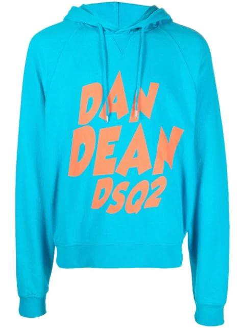 logo drawstring hoodie by DSQUARED2