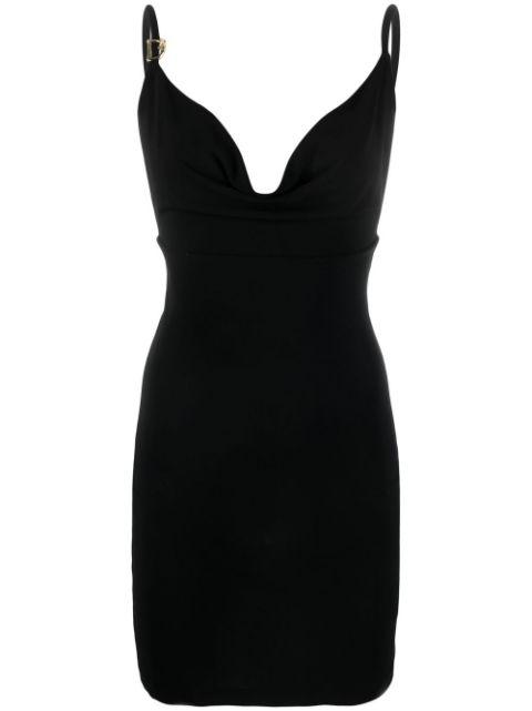 logo-embellished cowl-neck minidress by DSQUARED2