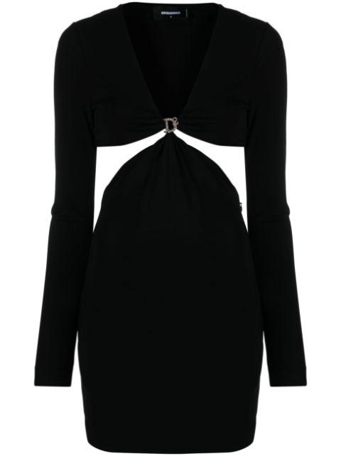 logo-embellished cut-out minidress by DSQUARED2