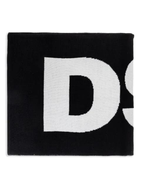 logo-embellished knitted scarf by DSQUARED2