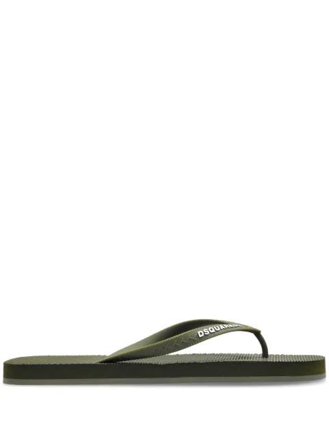 logo-embossed flip flops by DSQUARED2 logo-embossed flip flops by DSQUARED2