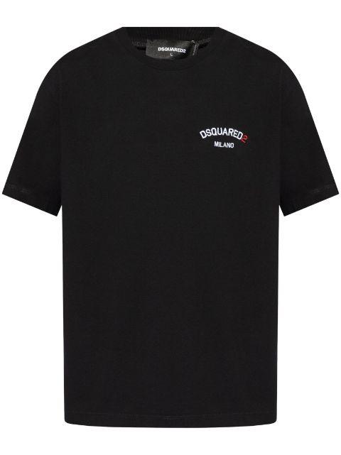 logo-embroidered cotton T-shirt by DSQUARED2