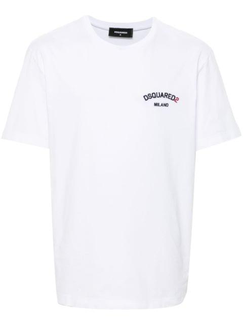 logo-embroidered cotton T-shirt by DSQUARED2