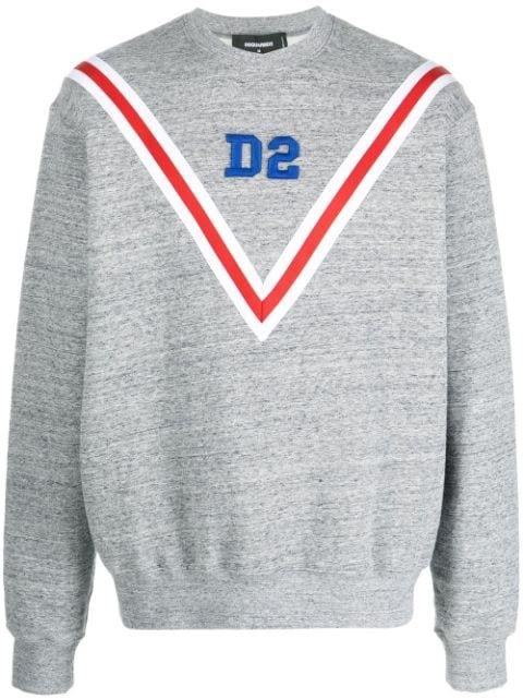logo-embroidered cotton sweatshirt by DSQUARED2
