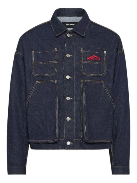 logo-embroidered denim jacket by DSQUARED2