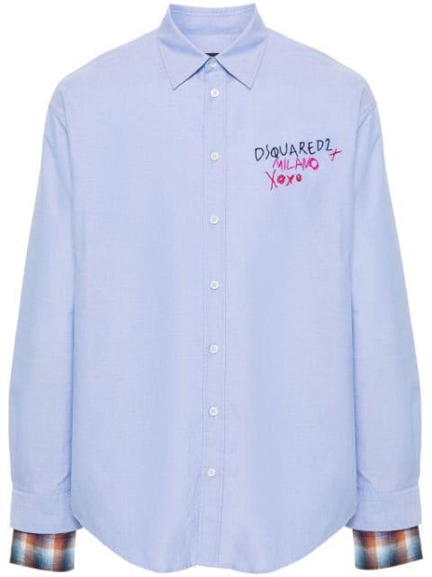 logo-embroidered shirt by DSQUARED2
