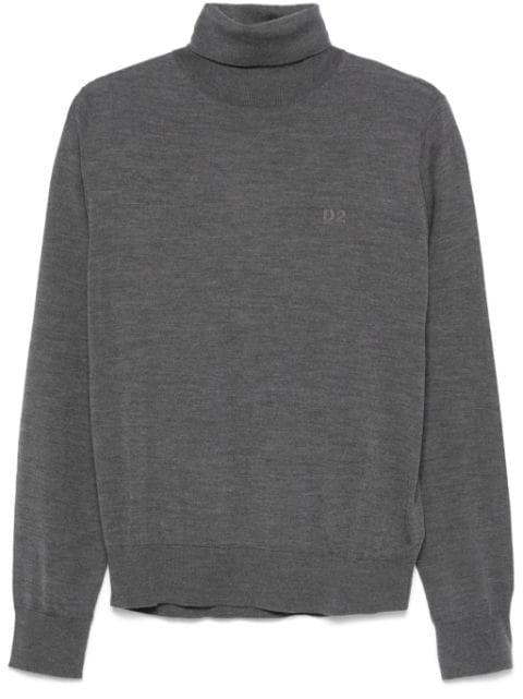 logo-embroidered turtleneck sweater by DSQUARED2