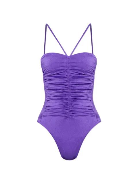 logo-embroidery ruched swimsuit by DSQUARED2