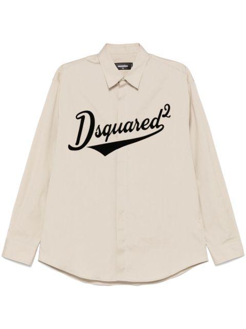 logo-flocked shirt by DSQUARED2