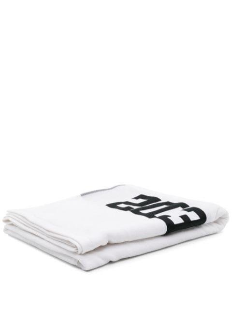 logo-jacquard cotton beach towel by DSQUARED2