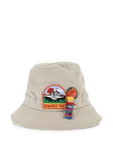 logo-patch appliqué bucket hat by DSQUARED2