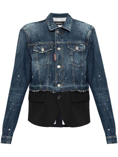 logo-patch cotton jacket by DSQUARED2