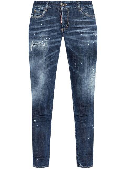 logo-patch cotton jeans by DSQUARED2