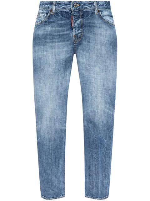 logo-patch cotton jeans by DSQUARED2