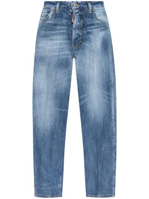 logo-patch cotton jeans by DSQUARED2