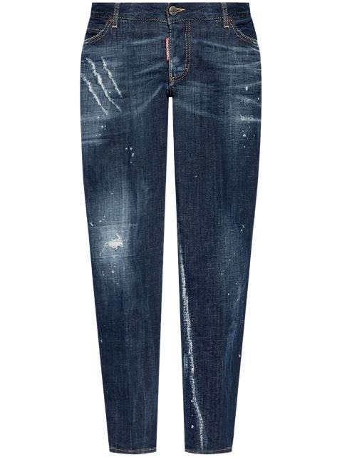 logo-patch cotton jeans by DSQUARED2