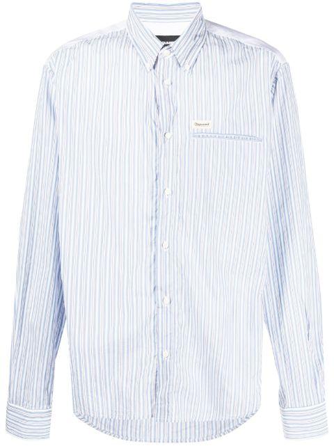 logo-patch cotton shirt by DSQUARED2