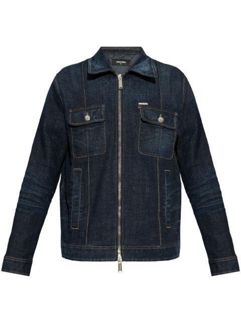 logo-patch denim jacket by DSQUARED2