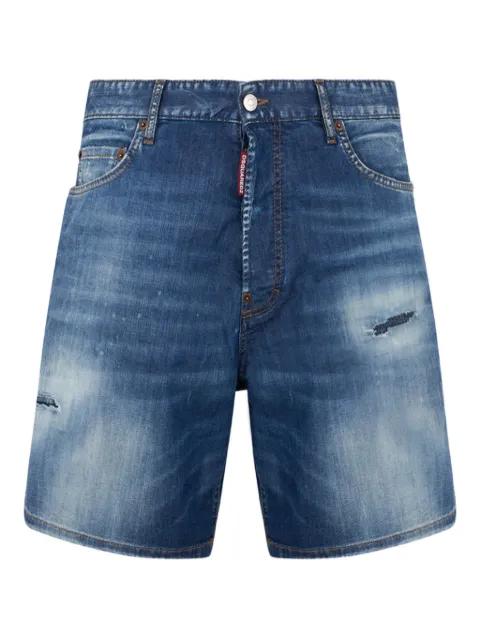 logo-patch denim shorts by DSQUARED2