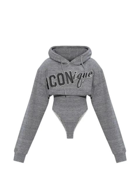 logo-patch hoodie body by DSQUARED2