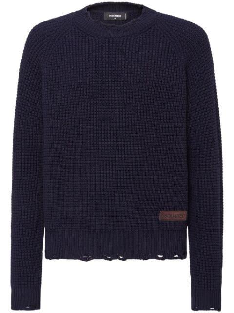 logo-patch knitted jumper by DSQUARED2
