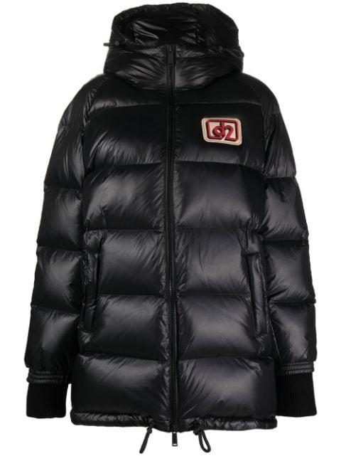 logo-patch padded coat by DSQUARED2