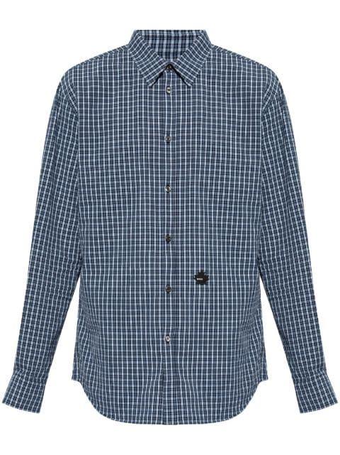 logo-patch plaid cotton shirt by DSQUARED2