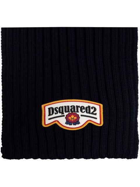 logo-patch scarf by DSQUARED2