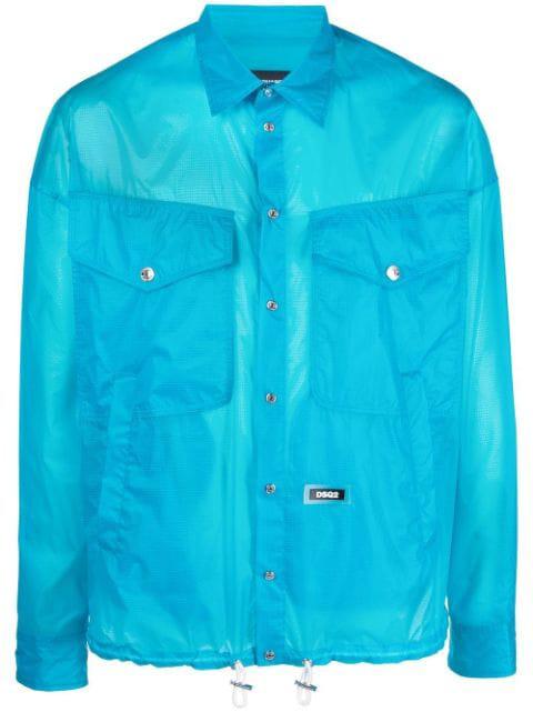 logo-patch shirt jacket by DSQUARED2