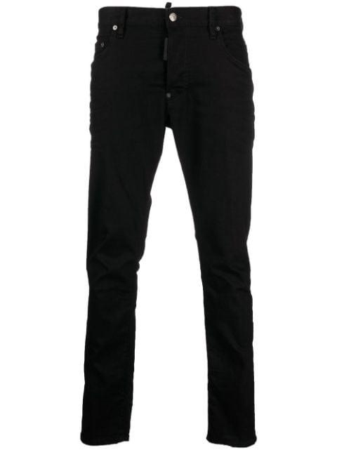 logo-patch slim-cut jeans by DSQUARED2