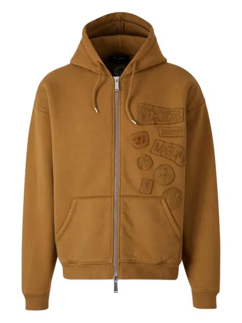 logo-patch zip-up hoodie by DSQUARED2