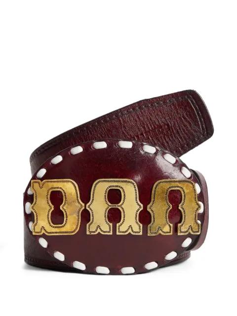 logo-plaque leather belt by DSQUARED2