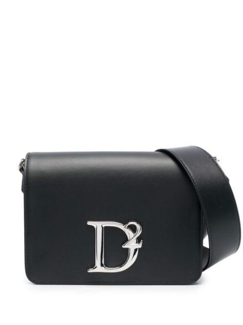 logo-plaque leather crossbody bag by DSQUARED2
