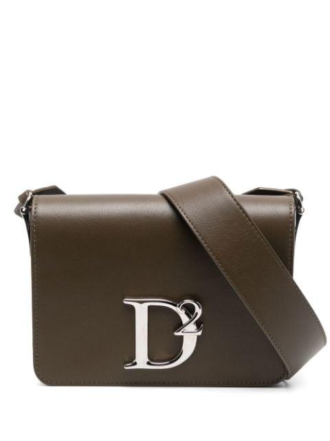 logo-plaque leather crossbody bag by DSQUARED2