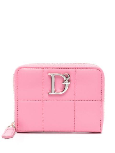 logo-plaque quilted wallet by DSQUARED2