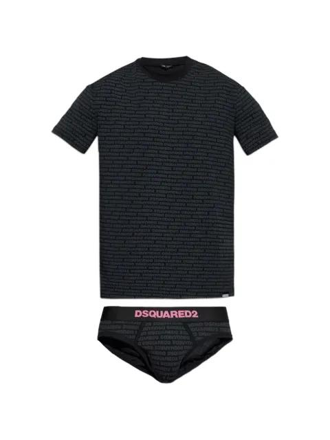logo-print T-shirt and boxers set by DSQUARED2